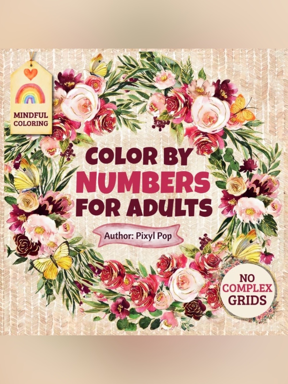 Color By Numbers For Adults Coloring Book - Mindful Coloring Flowers